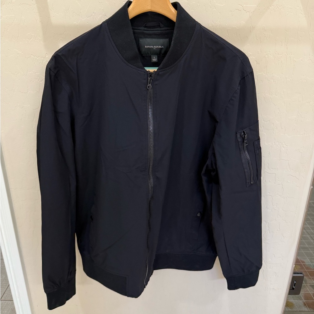 Banana Republic Black Bomber Jacket